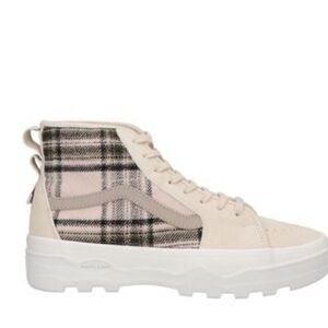 VANS Rare Find plaid Cream SK-8 HI ultra Cush Classic Sneakers womens 5.5/ men 4
